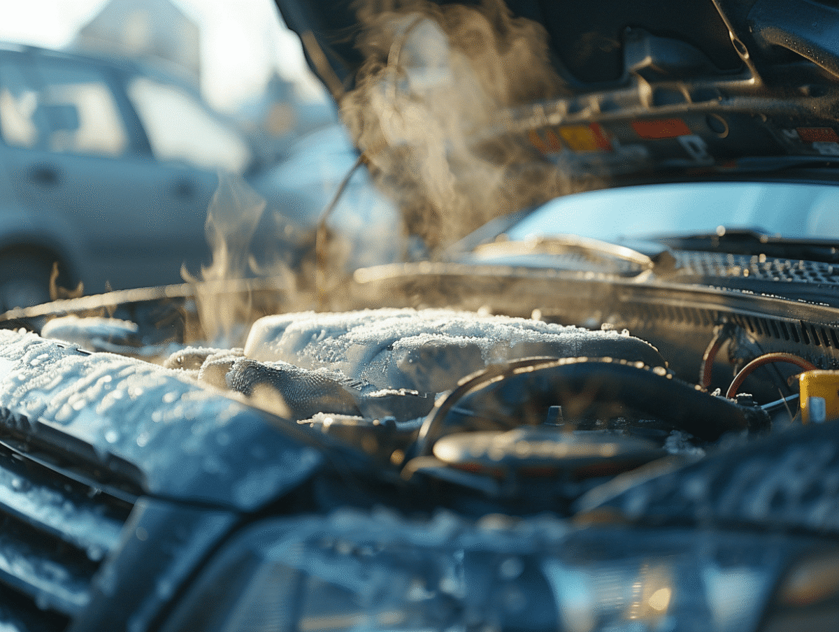 Niveau de liquide de refroidissement trop bas dans un moteur automobile