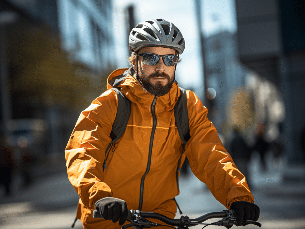 Clignotants lumineux sur un vélo électrique en milieu urbain