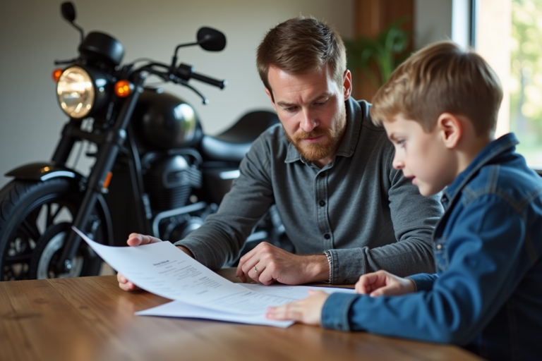 Assurance moto pour un enfant sous le nom d'un parent