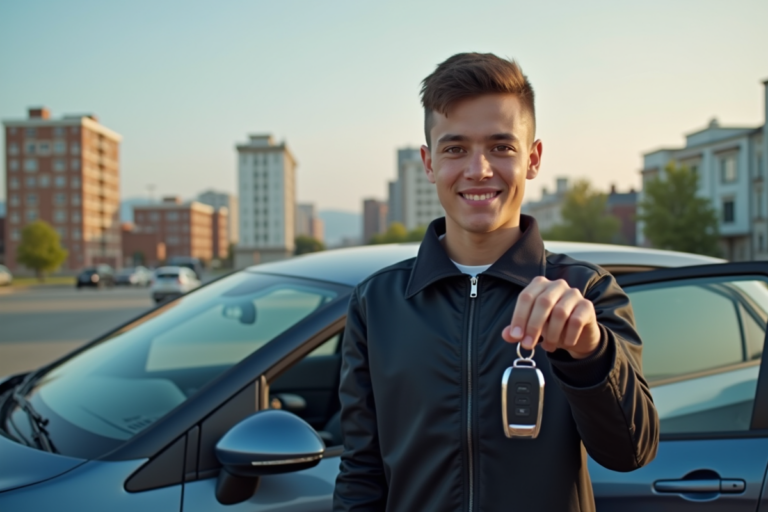 Jeune conducteur face à des primes d'assurance élevées