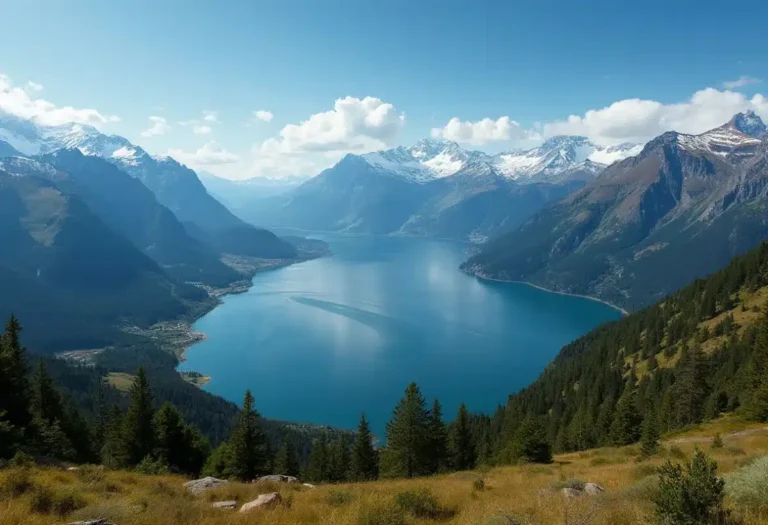 Paysage montagneux et lac à Bariloche en Argentine