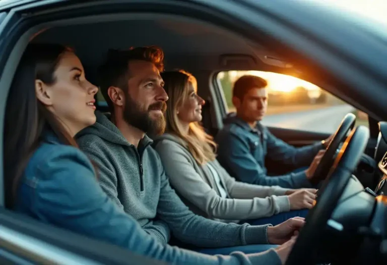 Véhicule spacieux avec trois places confortables à l'arrière